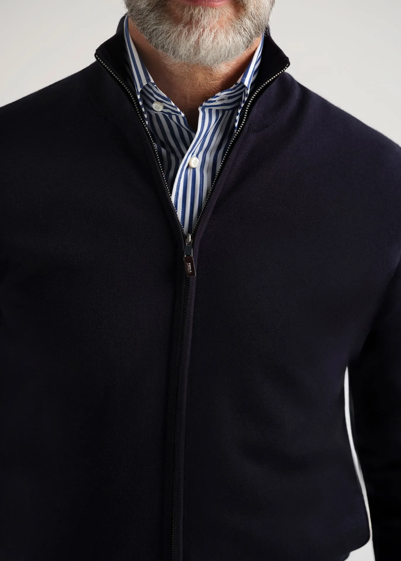 Silk & Cotton Full Zip Cardigan