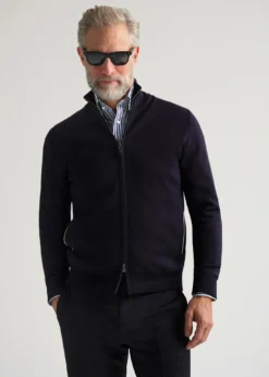 Silk & Cotton Full Zip Cardigan