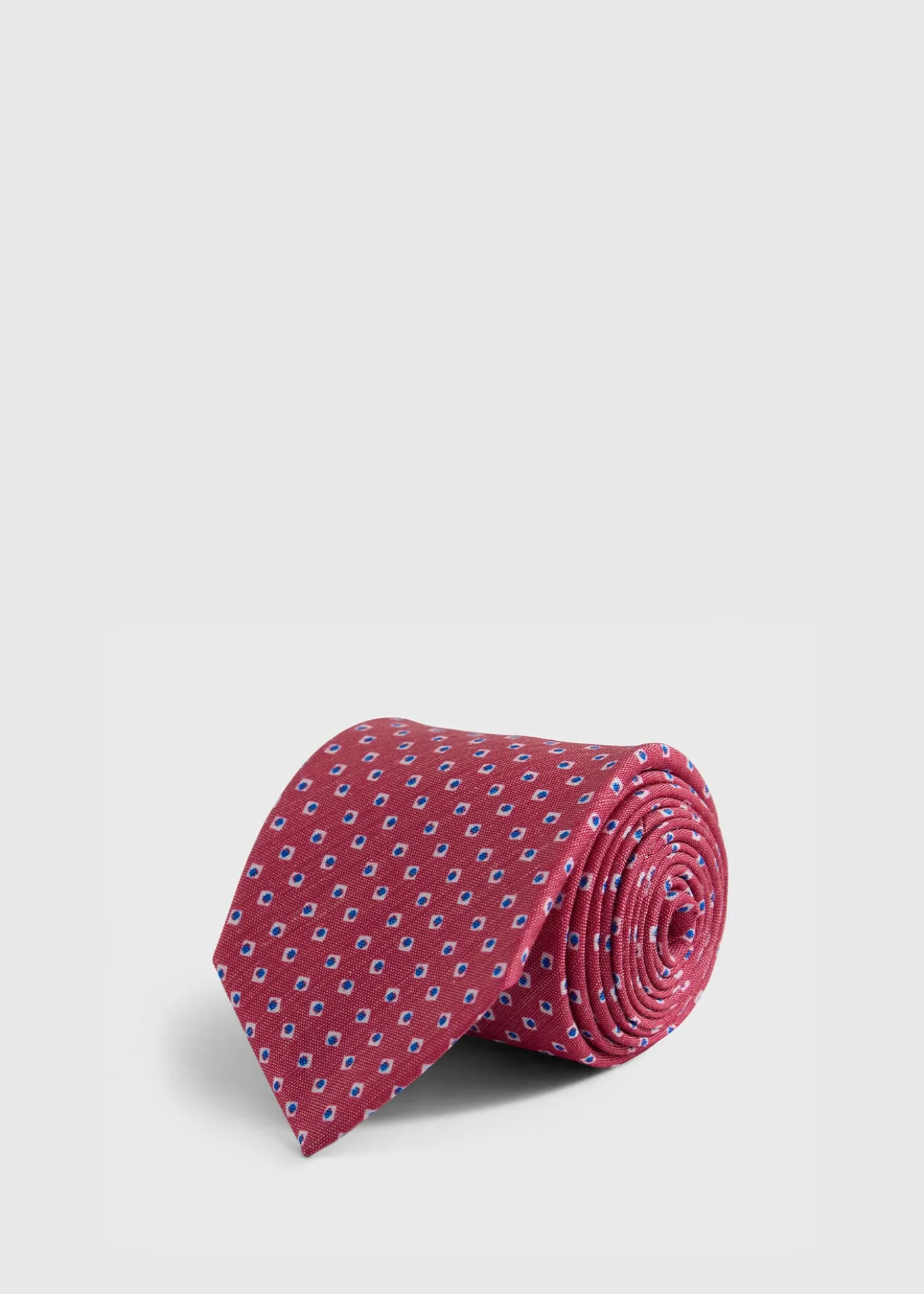 Silk Diamond Medallion Print Tie