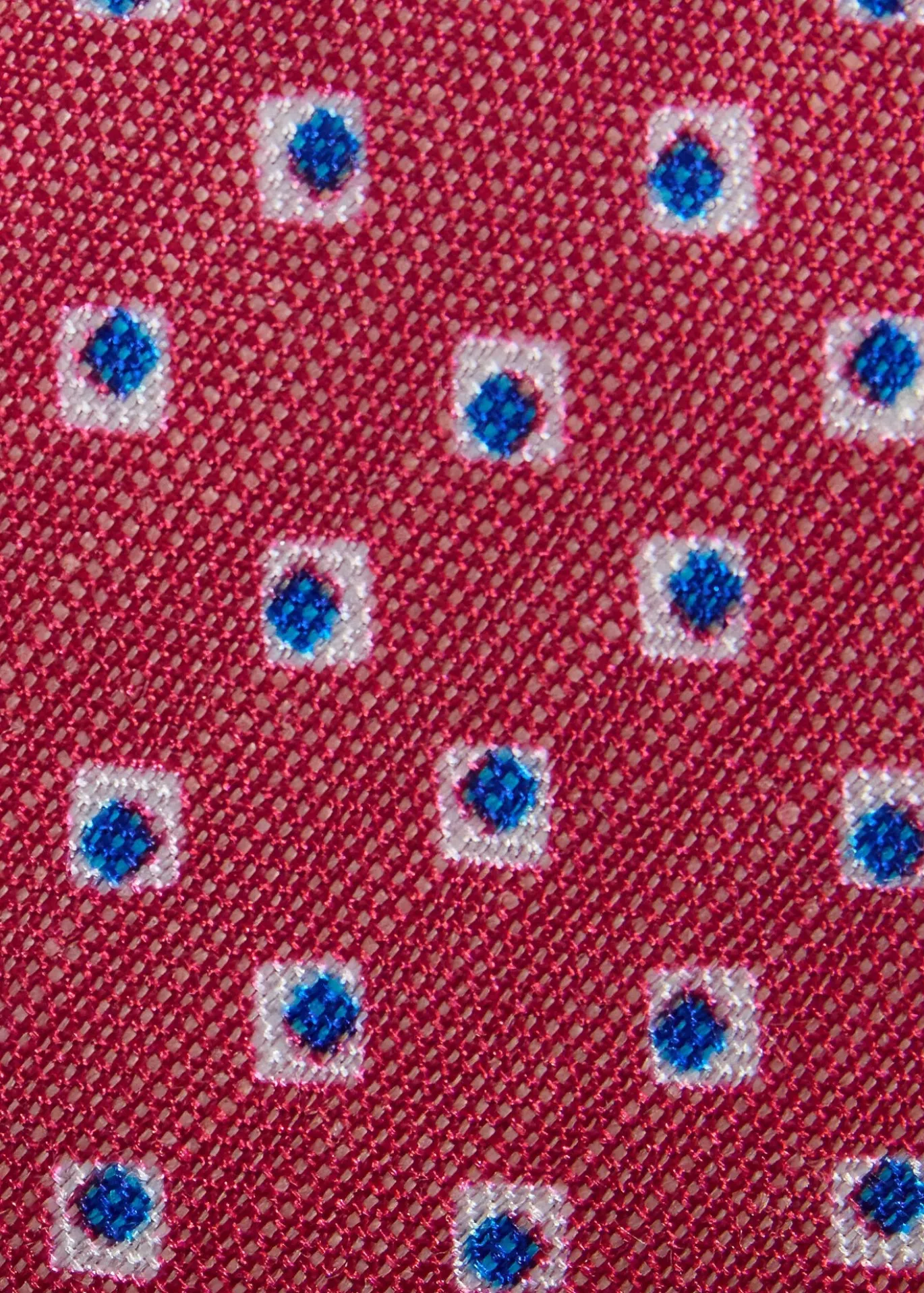 Silk Diamond Medallion Print Tie