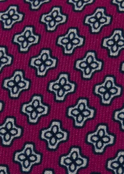 Silk Geometric Clover Tie