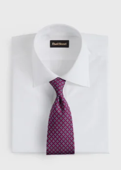 Silk Geometric Clover Tie