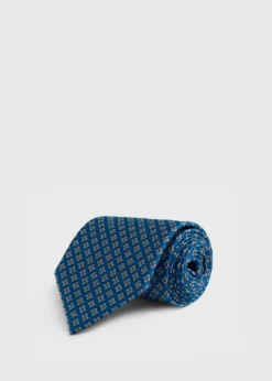 Silk Geometric Clover Tie