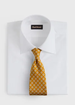 Silk Geometric Floral Tie