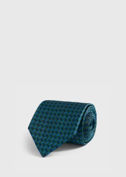 Silk Geometric Interlock Tie
