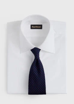 Silk Geometric Micro-Dot Tie