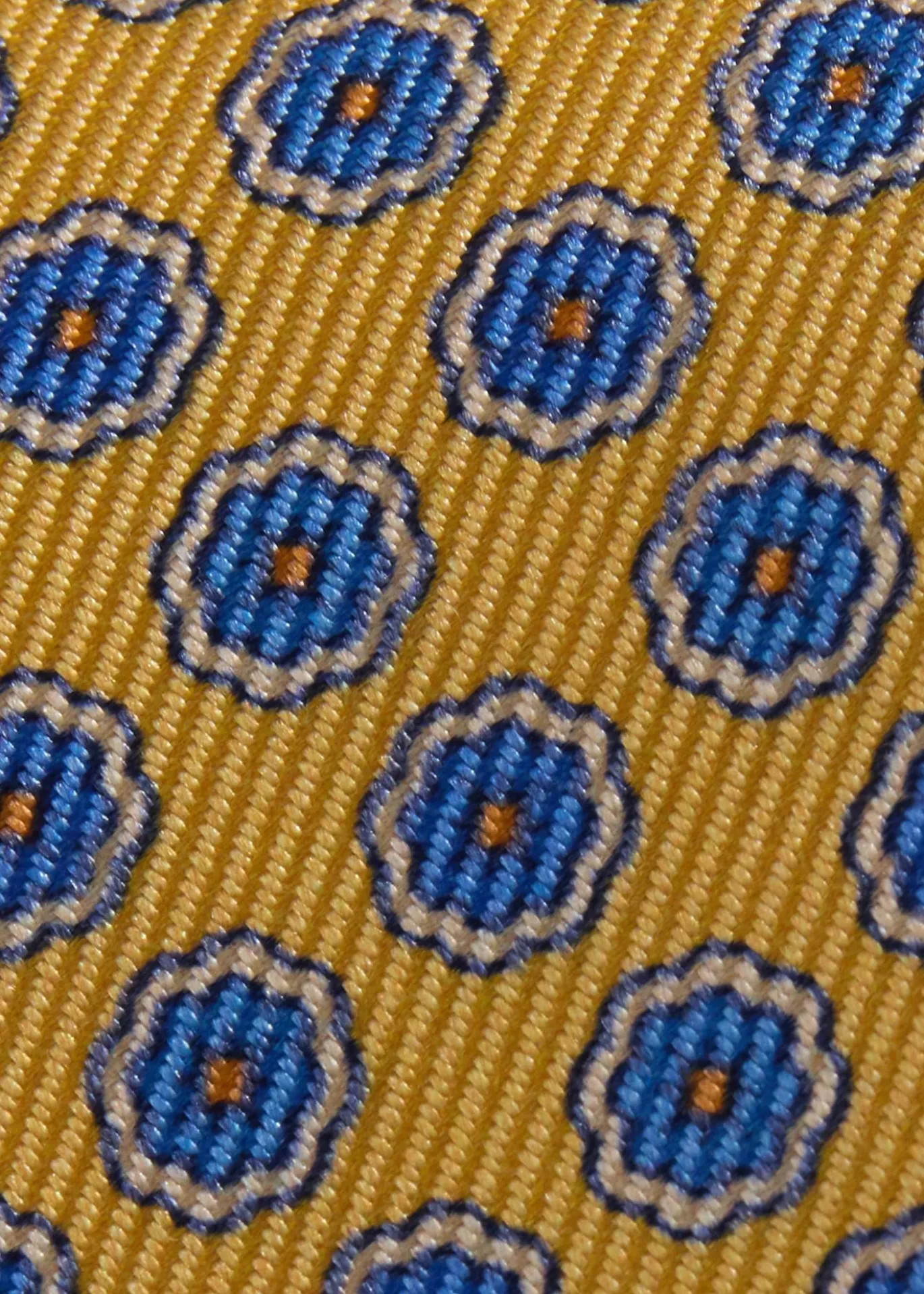 Silk Geometric Rosette Medallion Tie