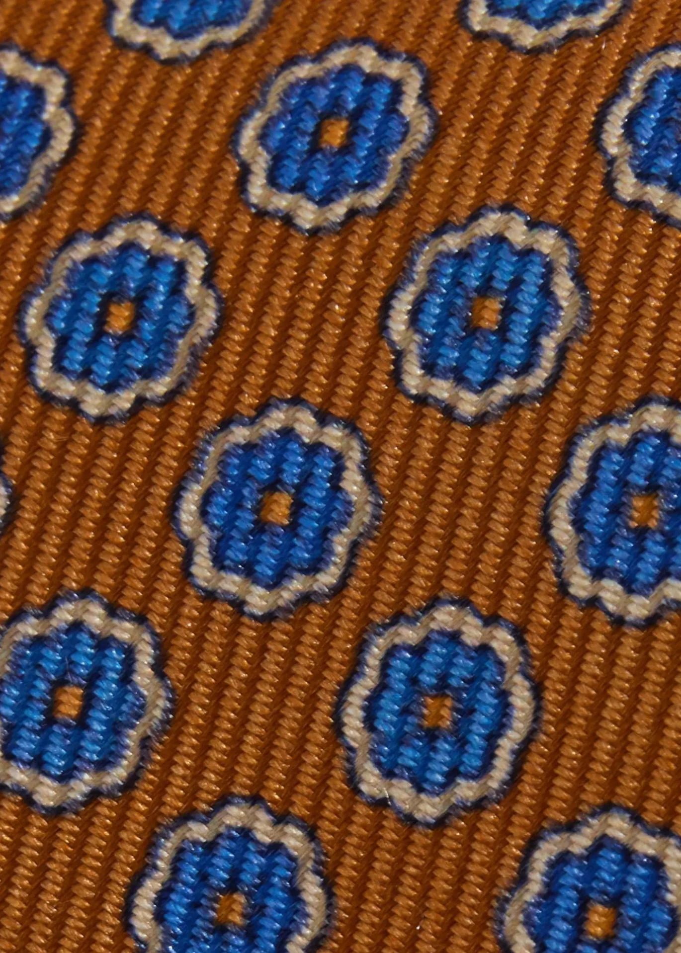 Silk Geometric Rosette Medallion Tie