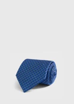 Silk Micro Square Print Tie