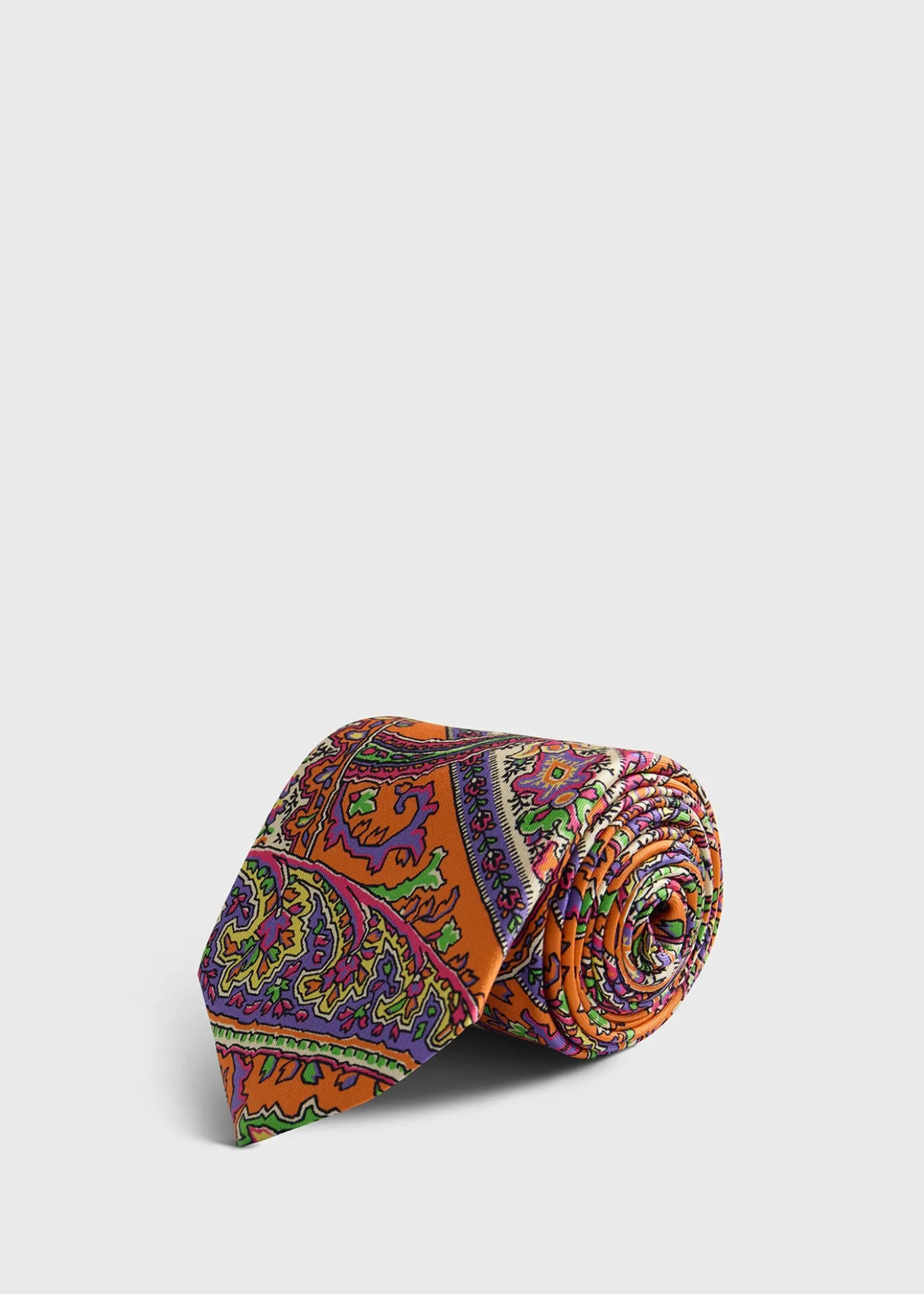 Silk Paisley Print Tie