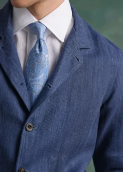 Silk Tonal Paisley Print Tie