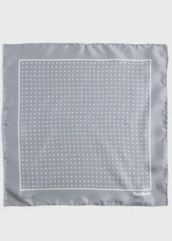 Silk Twill Dot Print Pocket Square