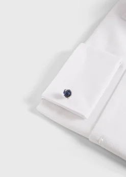 Sterling Silver with Sodalite Carved Knot Cufflinks