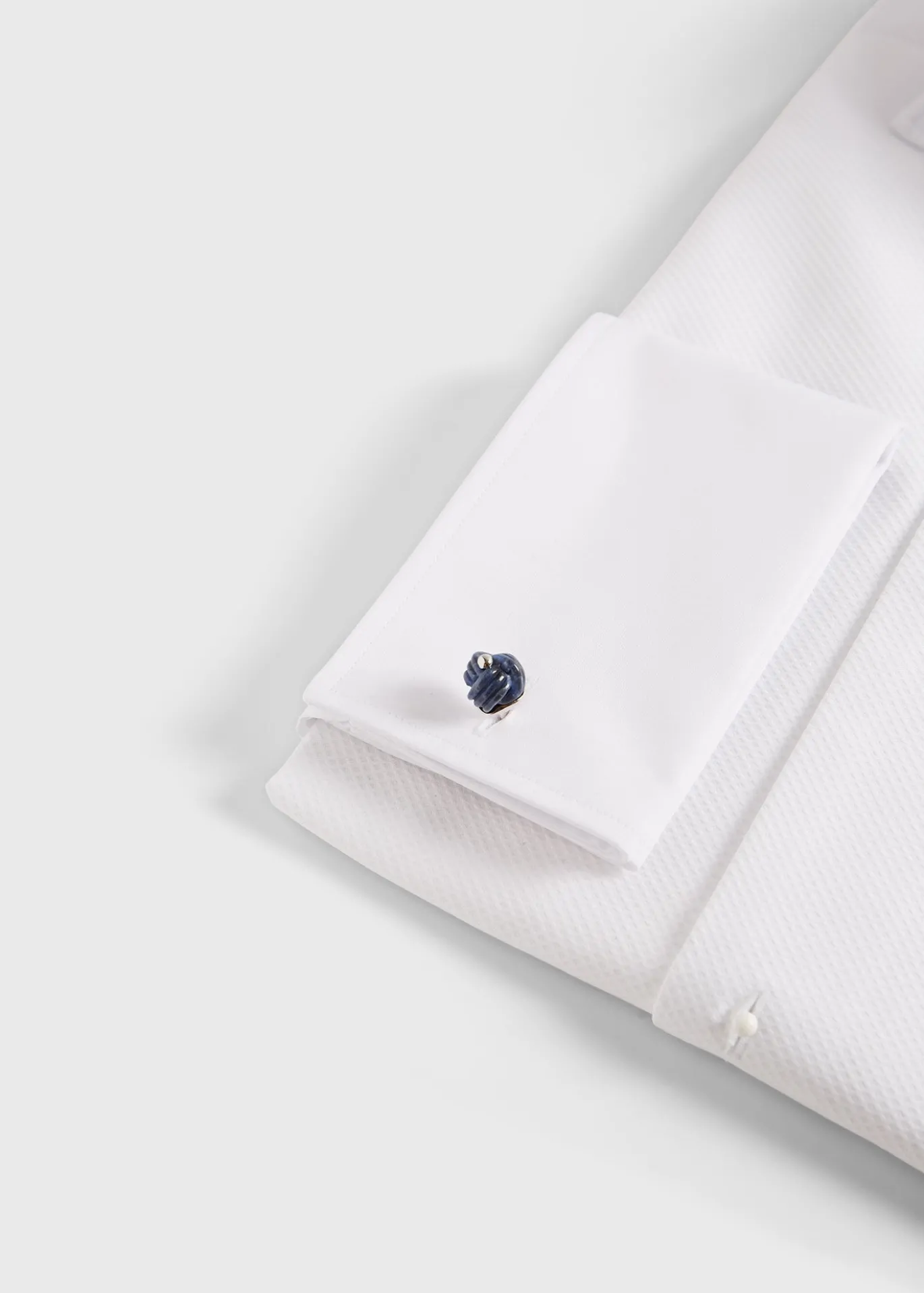 Sterling Silver with Sodalite Carved Knot Cufflinks
