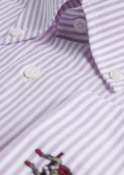 Striped Oxford Logo Sport Shirt