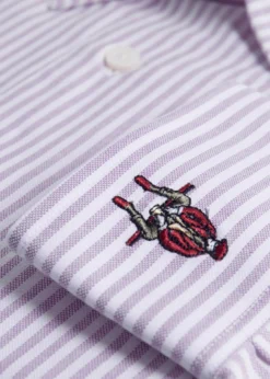 Striped Oxford Logo Sport Shirt