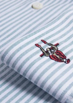 Striped Oxford Logo Sport Shirt
