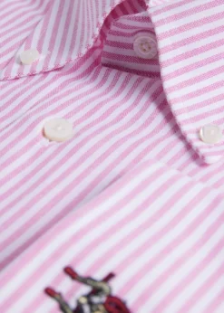 Striped Oxford Logo Sport Shirt