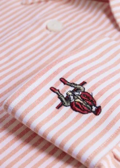 Striped Oxford Logo Sport Shirt