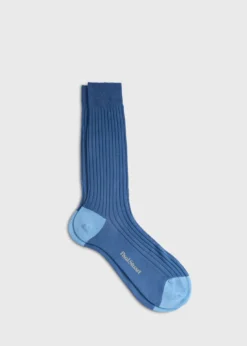 Two-Tone Ribbed Crew Sock