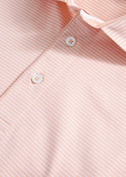 Two-Tone Stripe Performance Polo