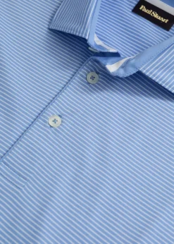 Two-Tone Stripe Performance Polo