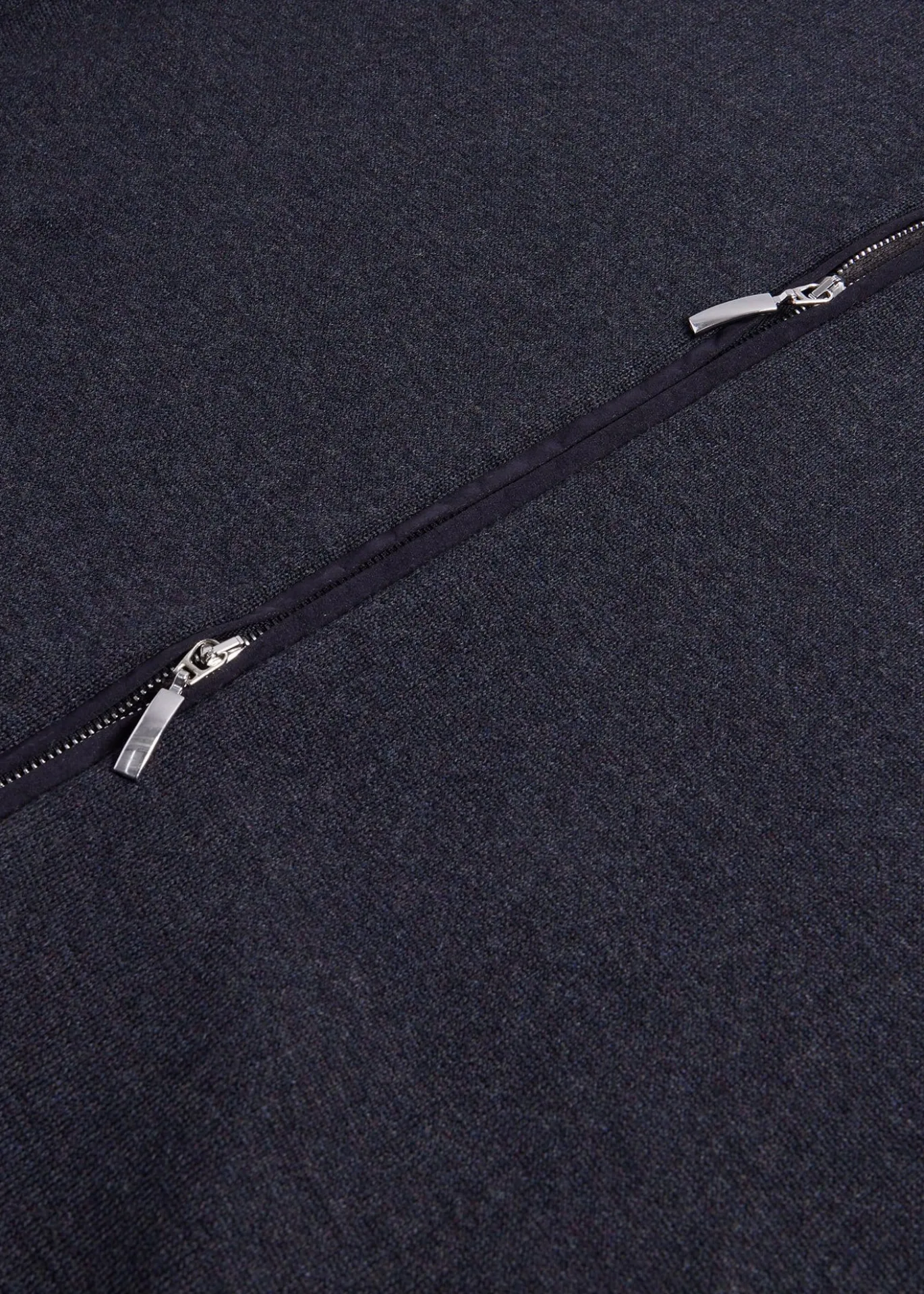 Wool Jersey Zip Cardigan