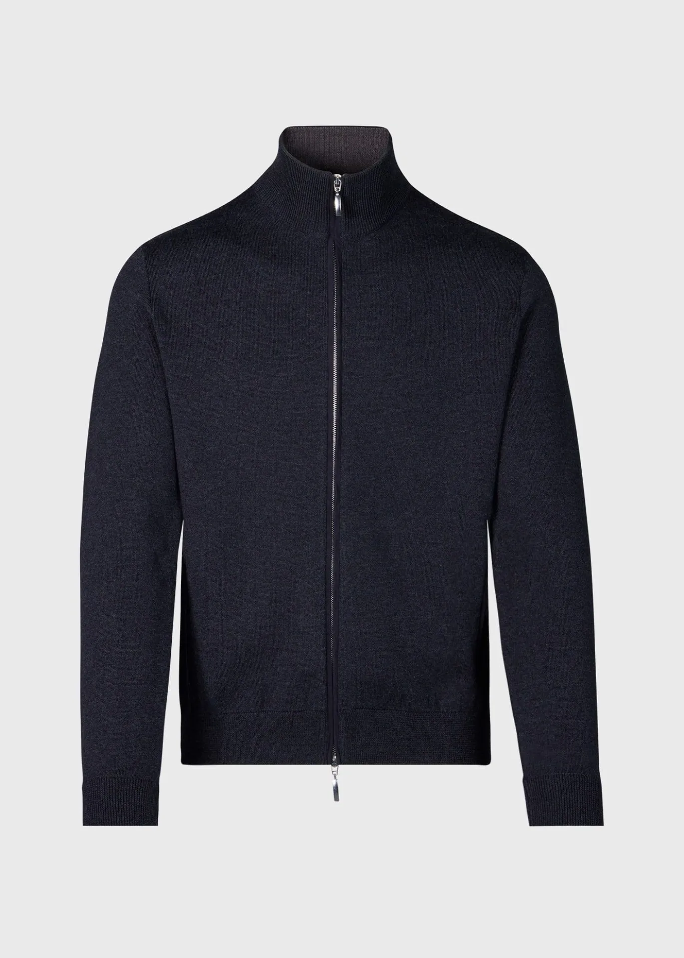 Wool Jersey Zip Cardigan