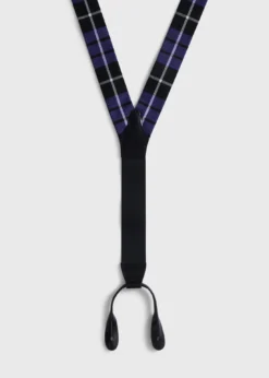 Wool Plaid Suspenders