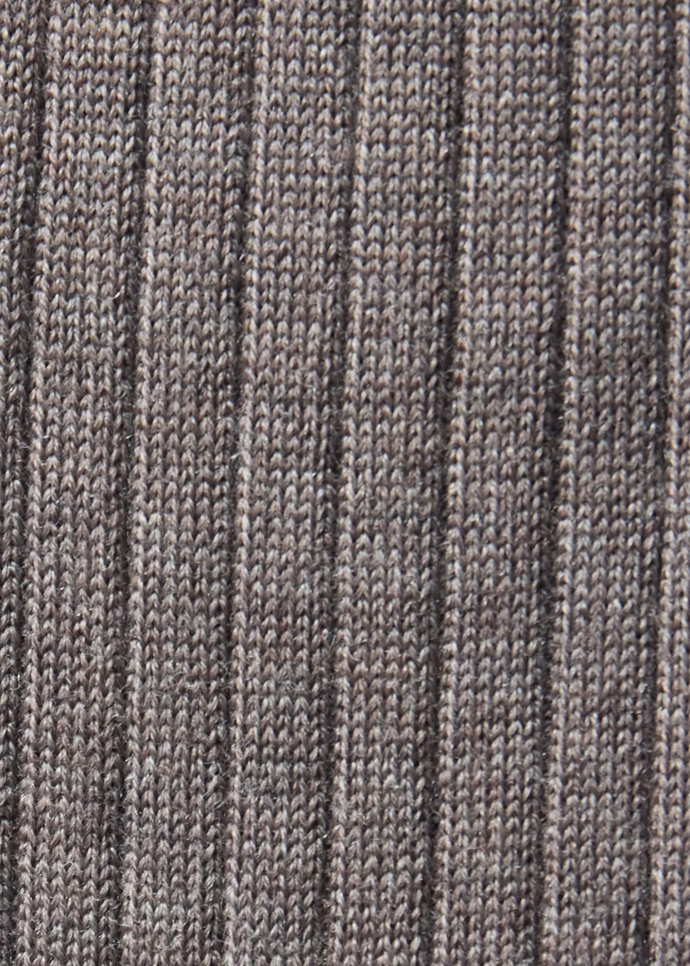 Wool Ribbed Sock with Contrast Trim
