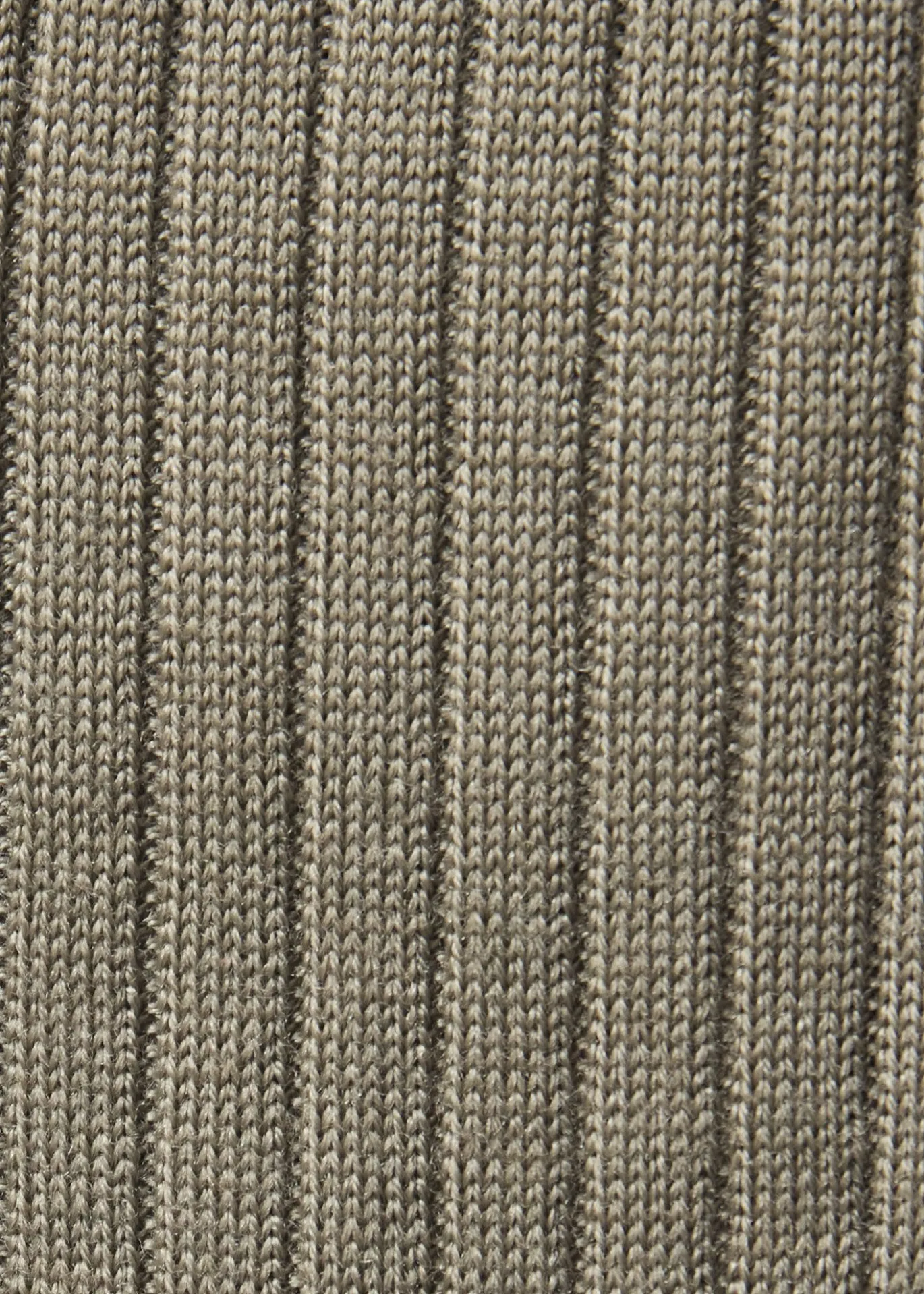 Wool Ribbed Sock with Contrast Trim