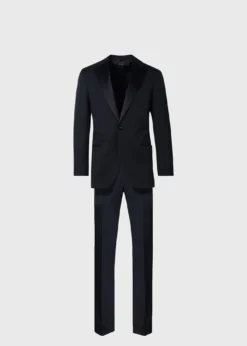 Wool Tuxedo with Satin Notch Lapel