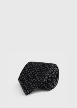 Woven Silk Circles Tie