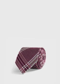 Woven Silk Large Plaid Tie