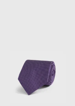 Woven Silk Micro Dot Tie